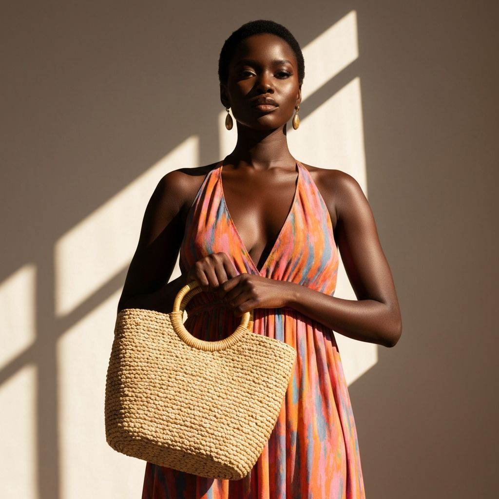 Femme africaine élégante avec un sac Kawameen